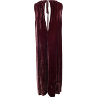 RAEY Womens Velvet Gathered Neck Maxi Dress in Red