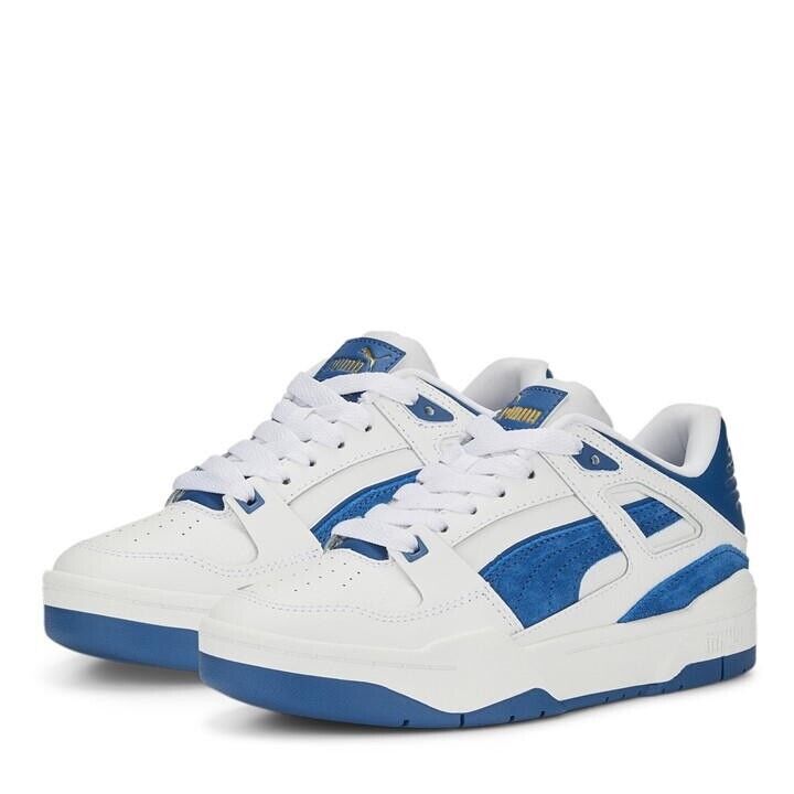 Puma Mens Slipstream Trainers in White With Blue