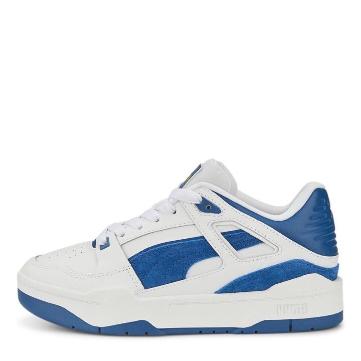 Puma Mens Slipstream Trainers in White With Blue
