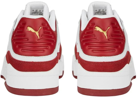 Puma Mens Slipstream Trainers In White With Red