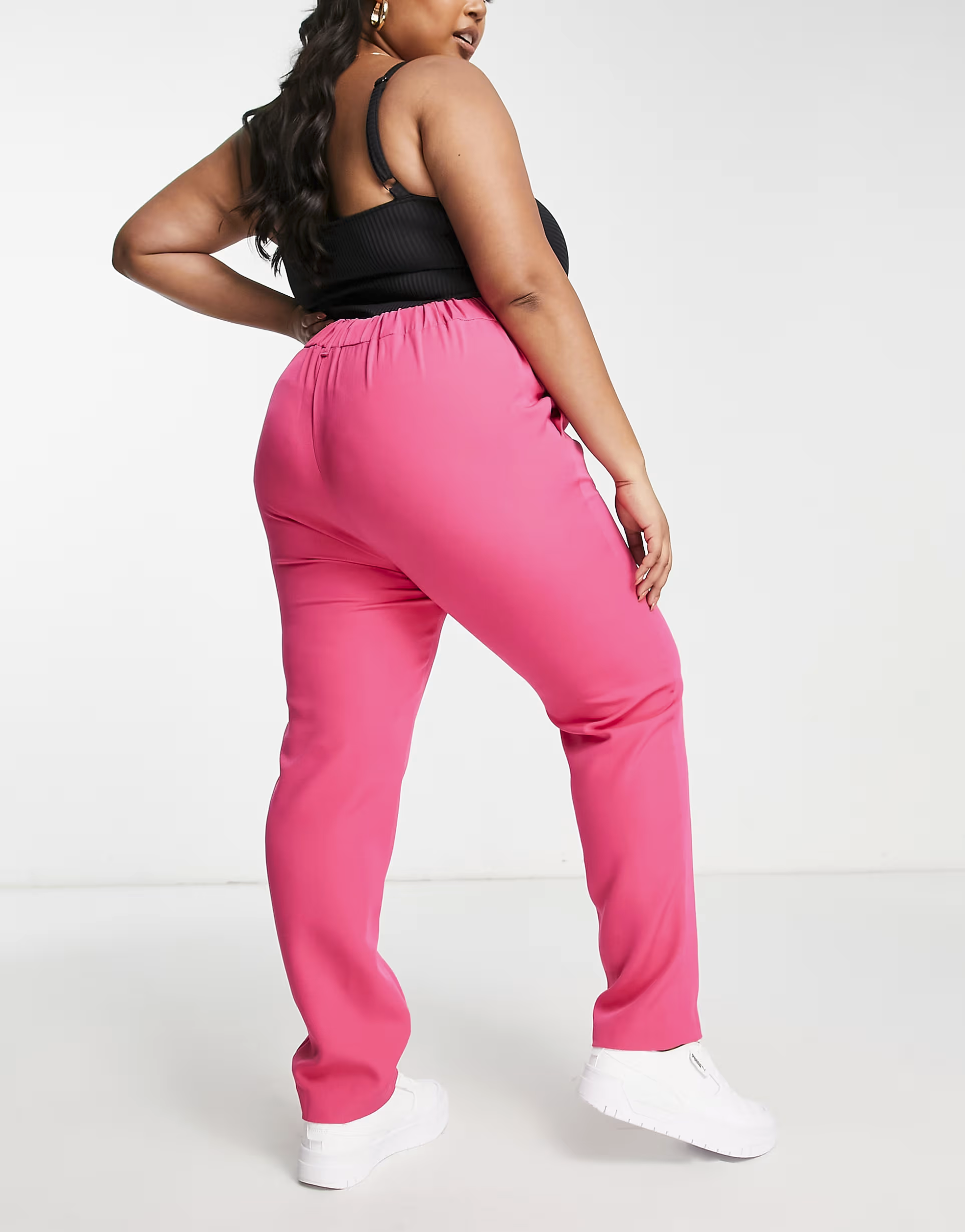 Yours Womens Co-Ord Tailored Trouser In Pink