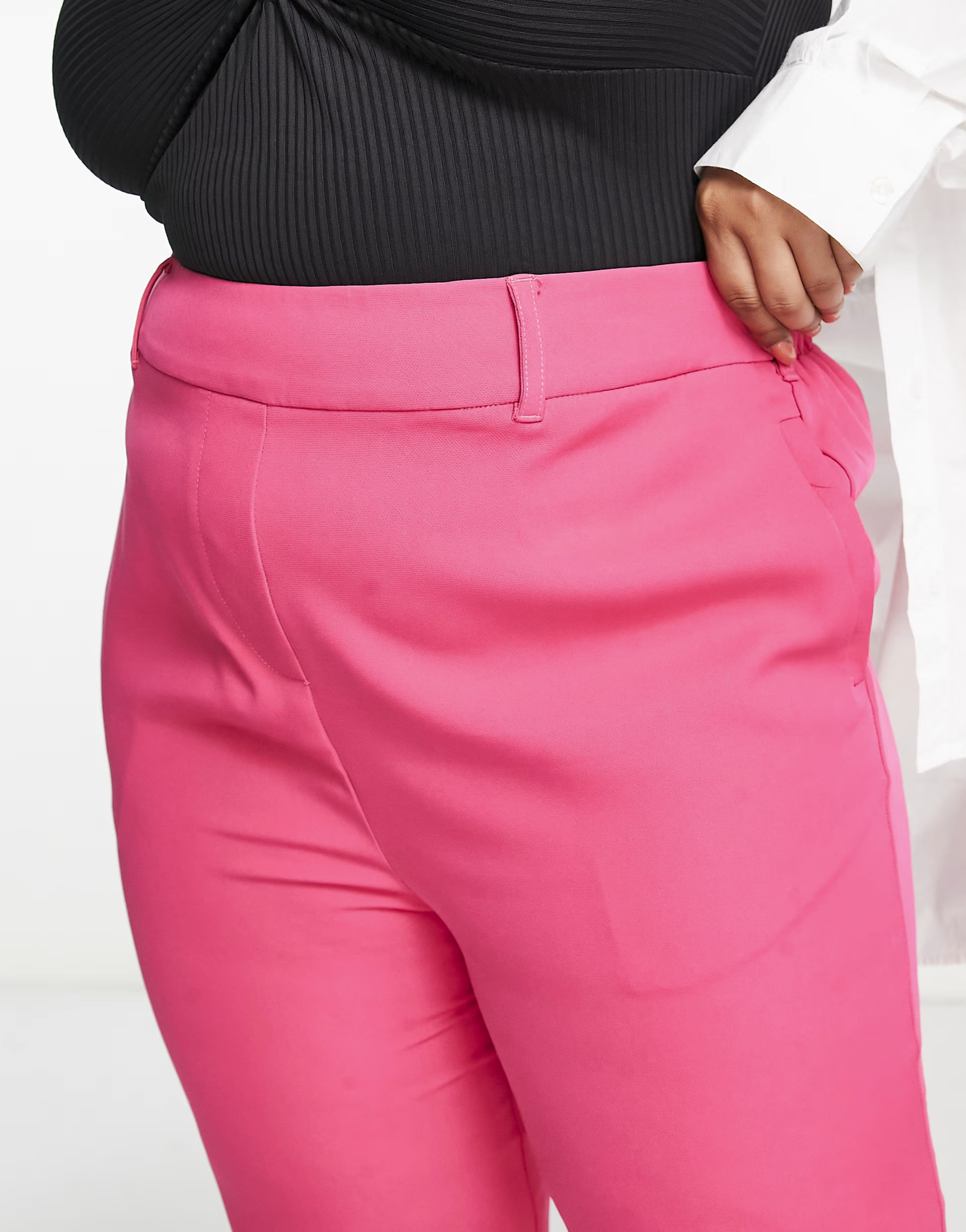 Yours Womens Co-Ord Tailored Trouser In Pink