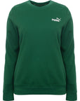 Puma Women's Varsity Green Essentials Small Logo Sweatshirt