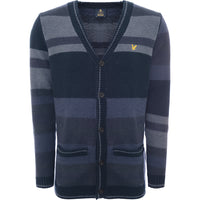 Lyle & Scott Men's Navy Archive Stripe Cardigan