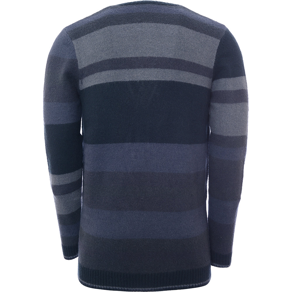 Lyle & Scott Men's Navy Archive Stripe Cardigan