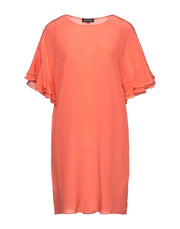 Twinset Women's Round Neck Ruffle Mini Dress