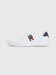 Tommy Hilfiger Mens Cupsole Leather Monogram In White