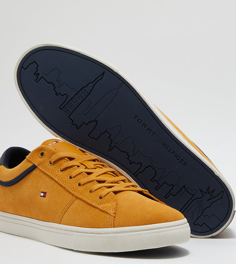 Tommy Hilfiger Mens Iconic Suede Varsity Trainers In Brown