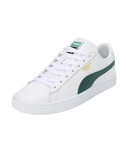 Puma Mens Basket Classic XXI Trainers in White And Varsity Green