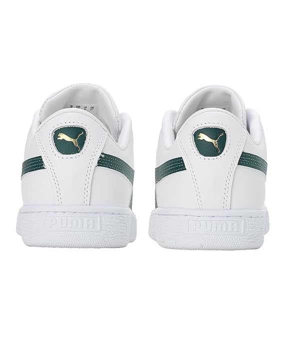 Puma Mens Basket Classic XXI Trainers in White And Varsity Green