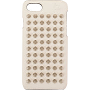 Christian Louboutin Womens IPhone 7/8 Case White W Silver Studs