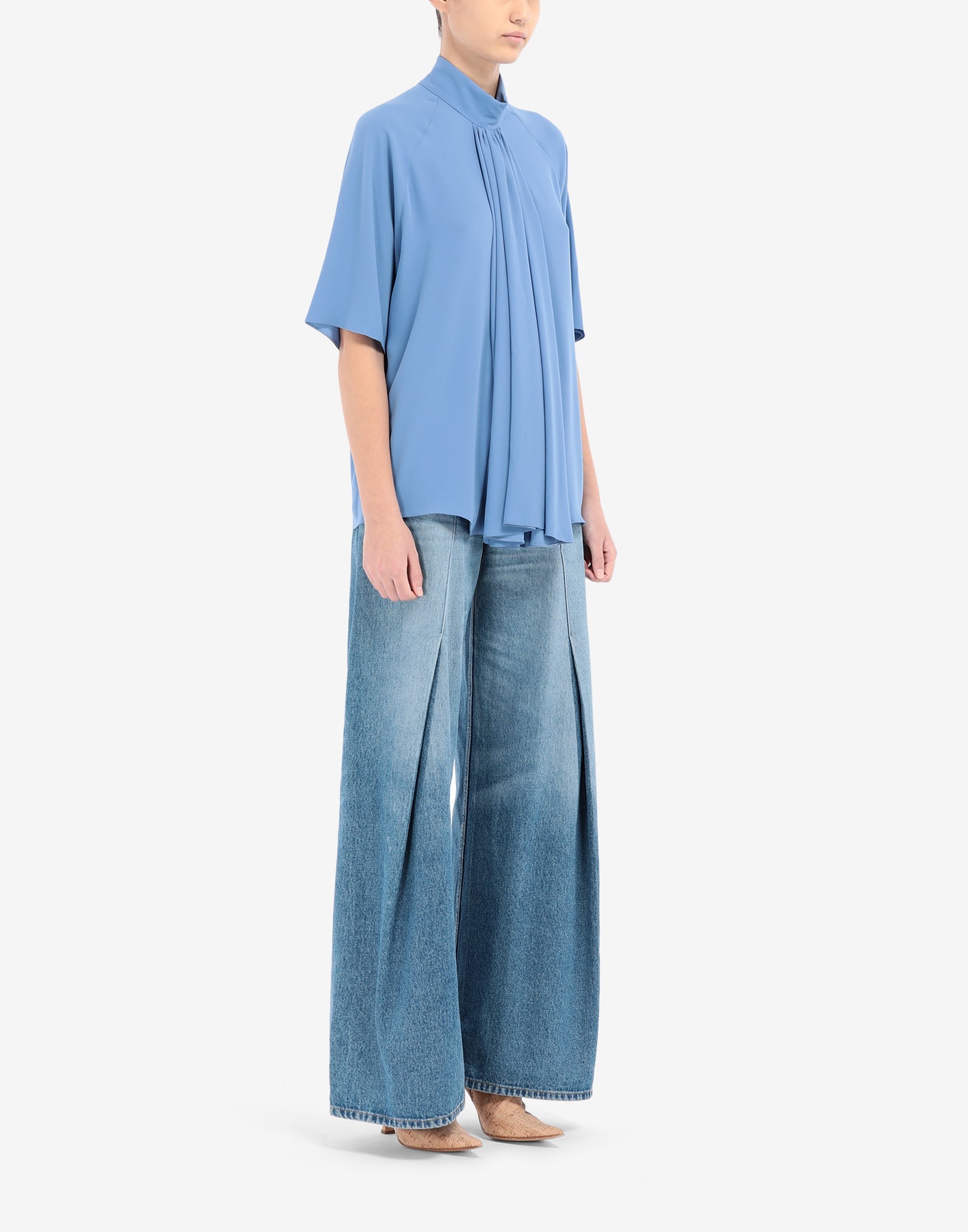 Mm6 Maison Margiela Women's Top in Blue