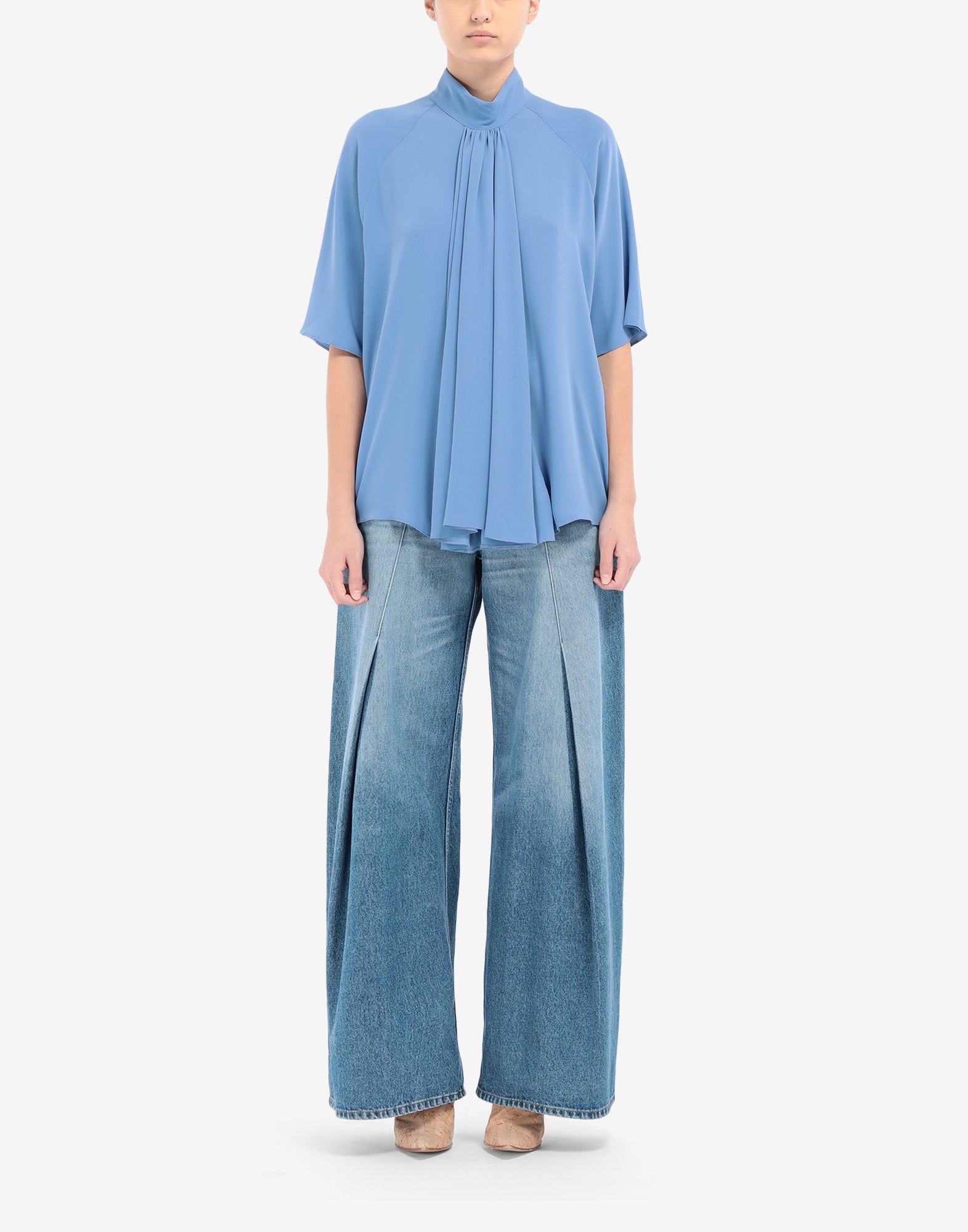 Mm6 Maison Margiela Women's Top in Blue