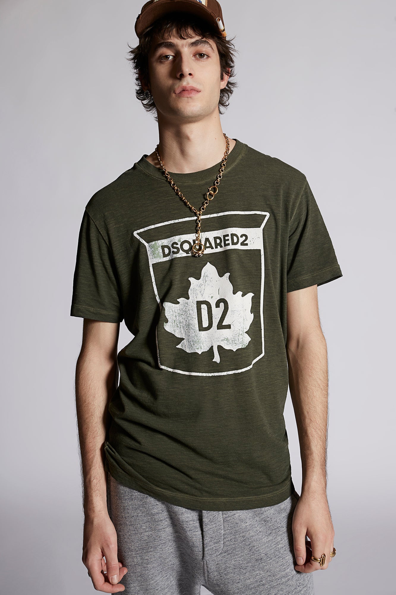 Dsquared2 Men's Short Sleeve T-Shirt in Green