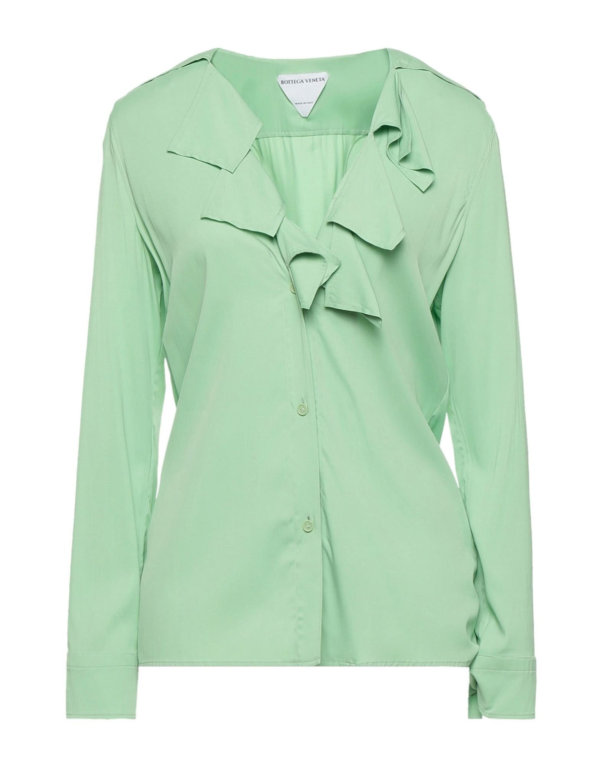 Bottega Veneta Women's Deep Neck Ruched Shirt