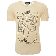Dsquared2 Mens Short Sleeve T-Shirt In Beige