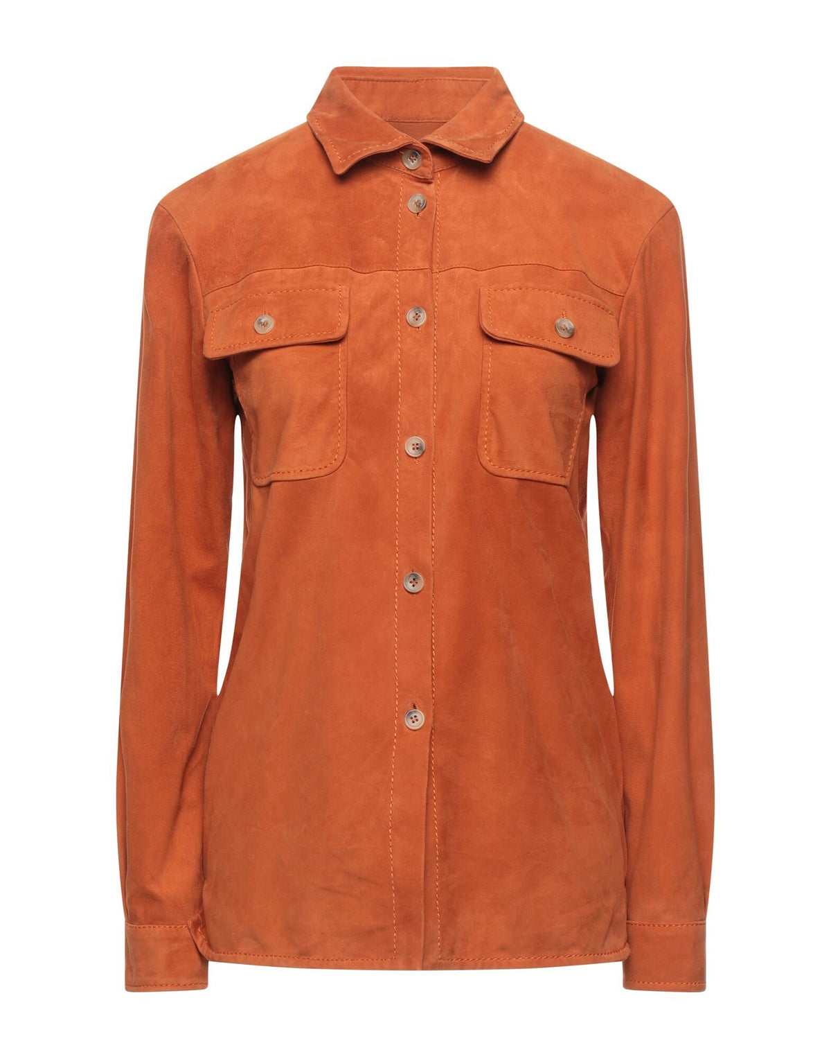 Armani Collezioni Women's Leather Button Shirt