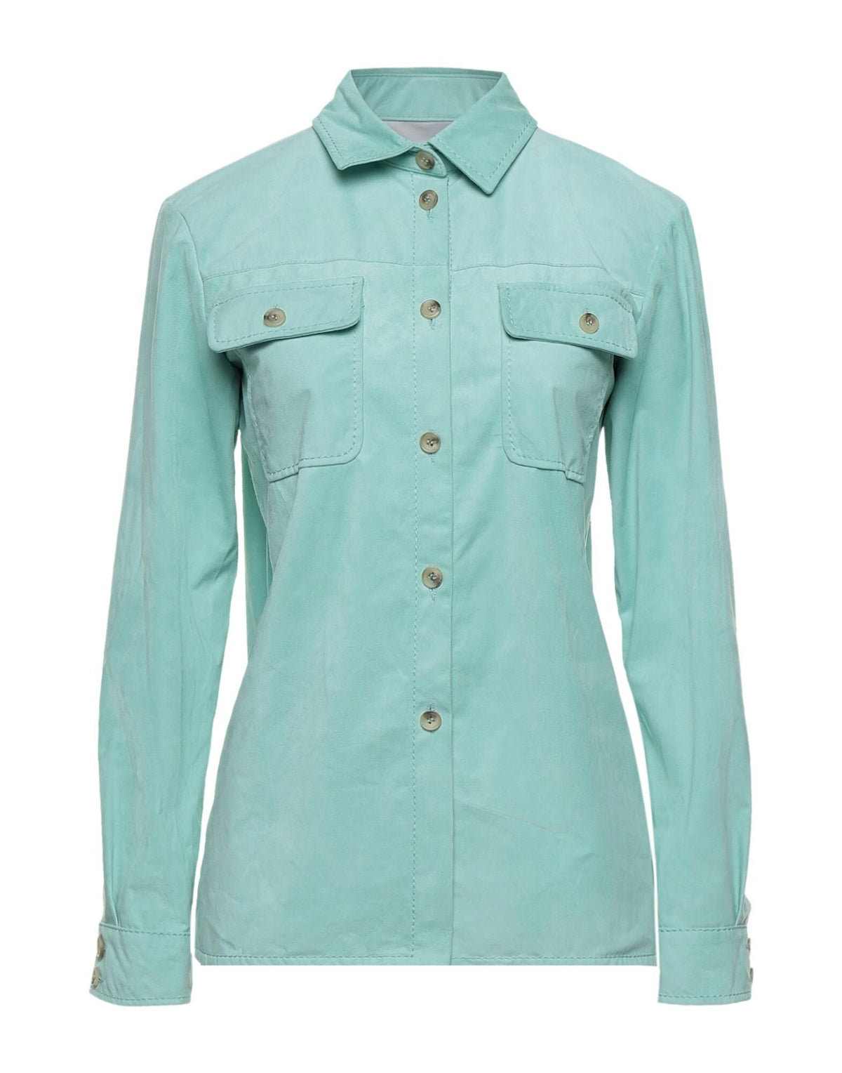 Armani Collezioni Women's Leather Button Shirt