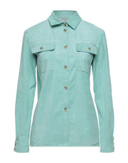 Armani Collezioni Women's Leather Button Shirt