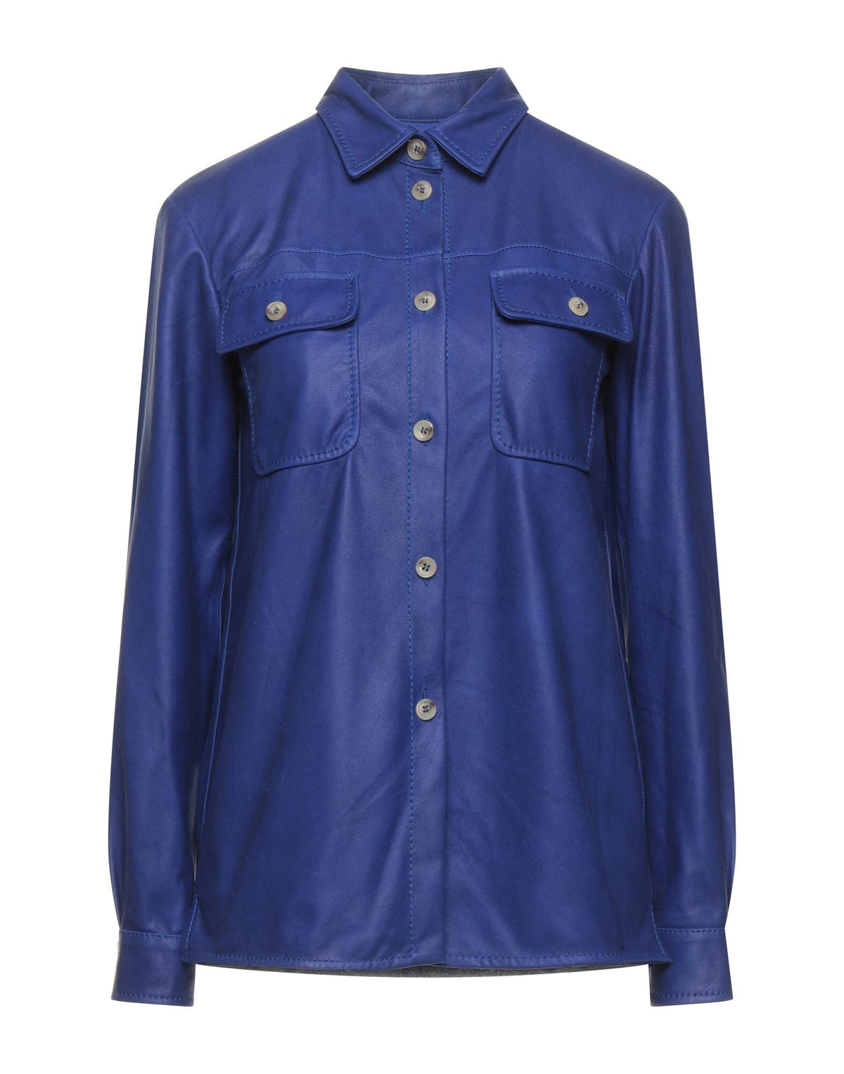 Armani Collezioni Women's Leather Button Shirt