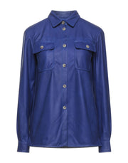 Armani Collezioni Women's Leather Button Shirt