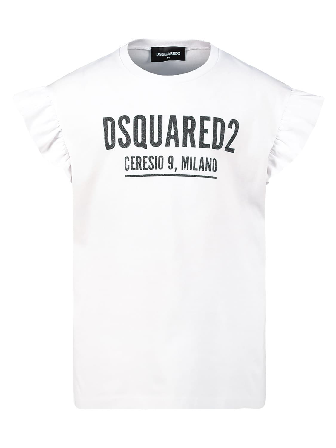 Dsquared2 Girls' Short Sleeve T-Shirt in White