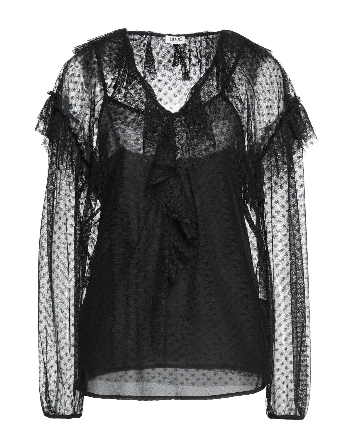 LIU JO Women's Crew Neck Ruched Top