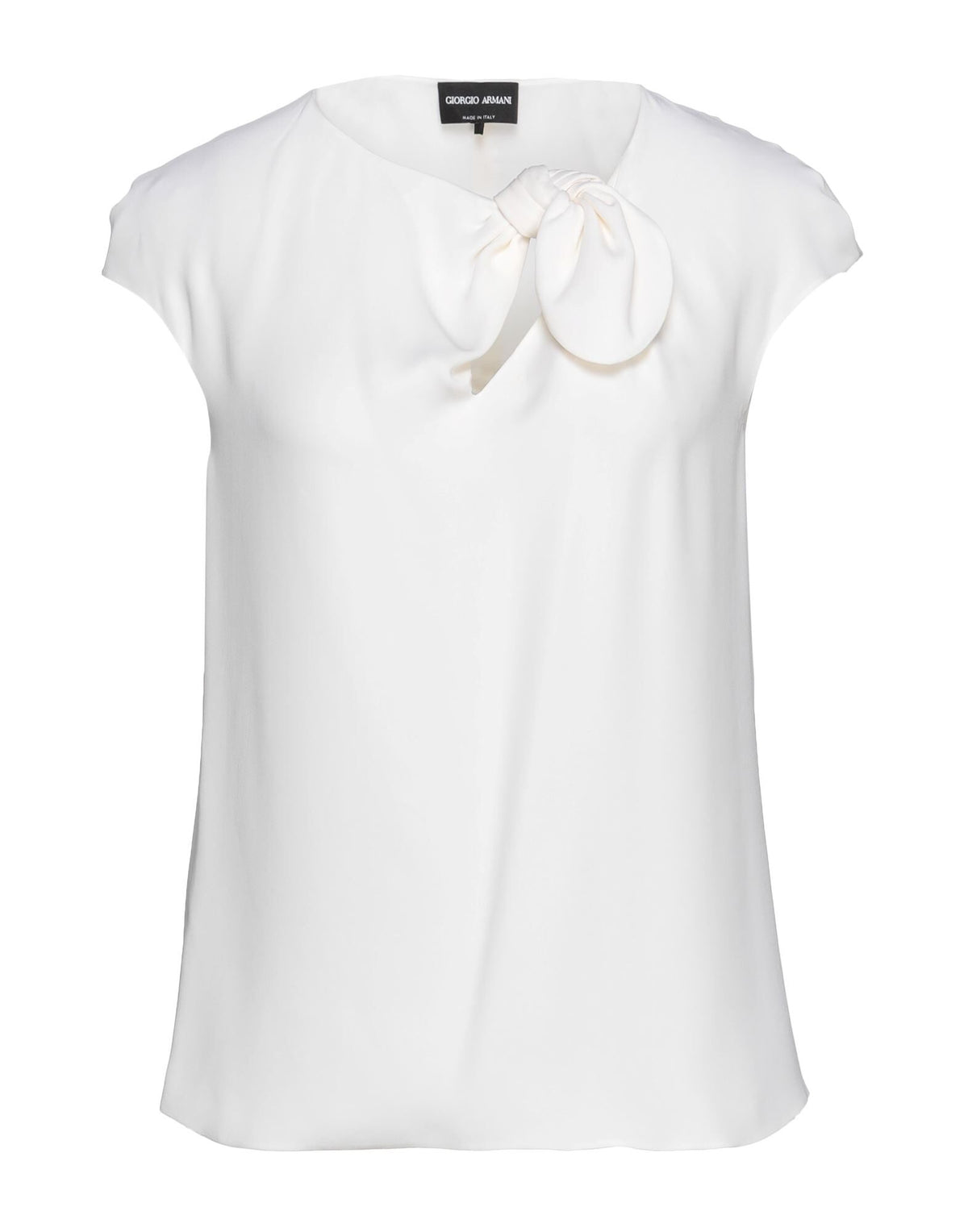 Giorgio Armani Women's Bow Blouse Satin Top