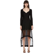 Alexander Mcqueen Women's Midi Dress in Black