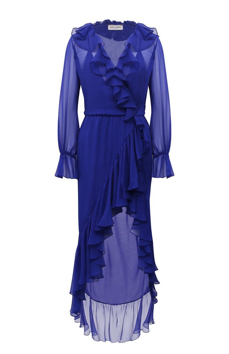 Saint Laurent Womens Dress in Blue