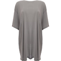 RAEY Womens Vintage Jersey Longline T-Shirt in Grey