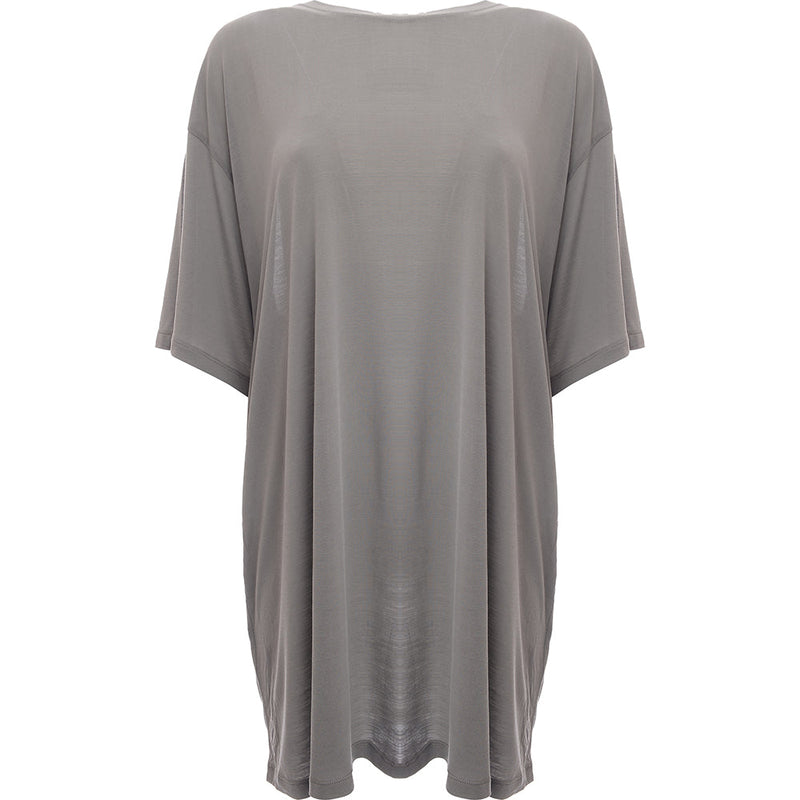 RAEY Womens Vintage Jersey Longline T-Shirt in Grey