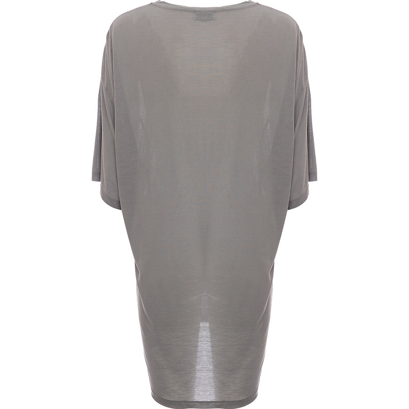 RAEY Womens Vintage Jersey Longline T-Shirt in Grey