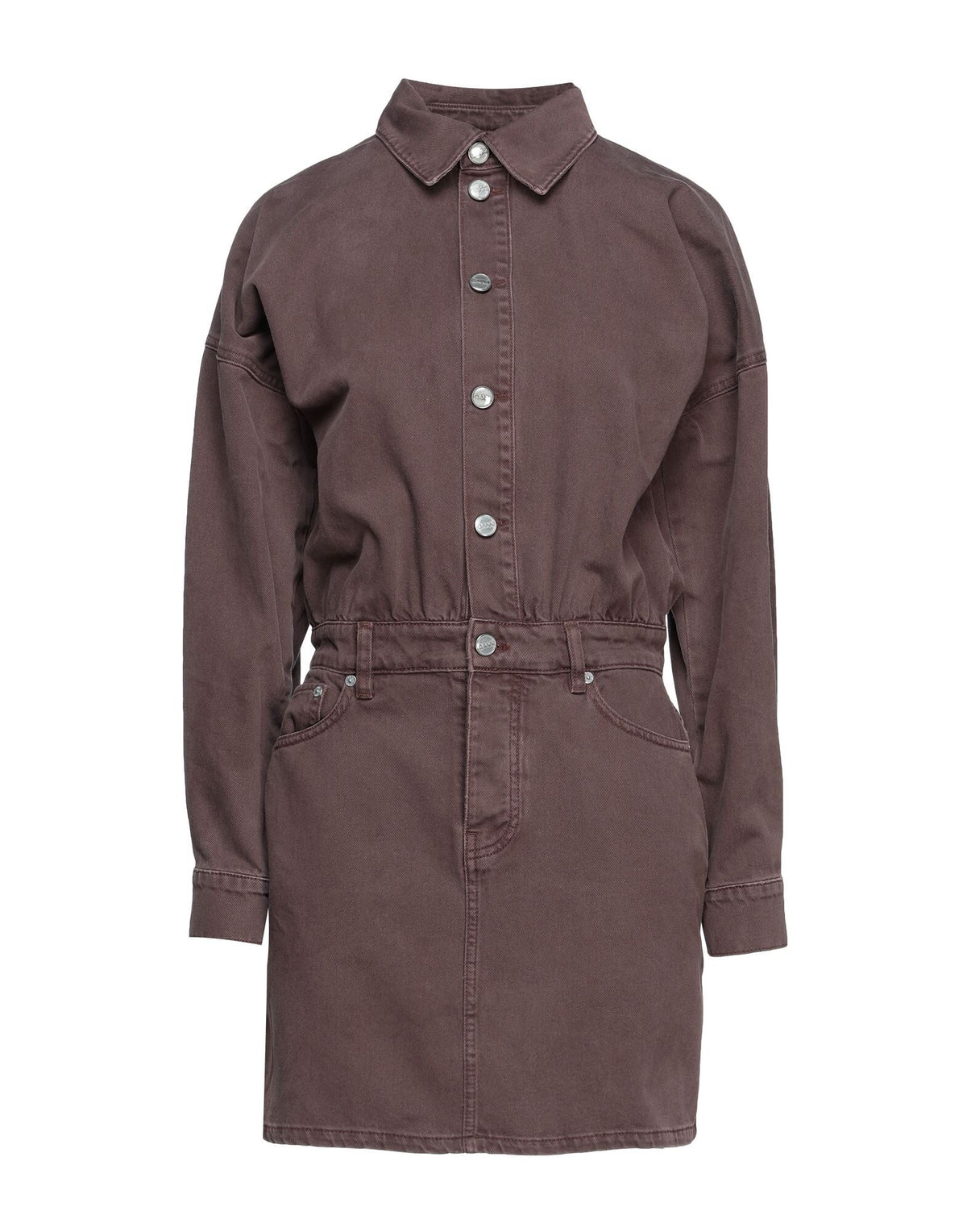 Ganni Women's Logo Button Mini Dress