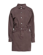 Ganni Women's Logo Button Mini Dress