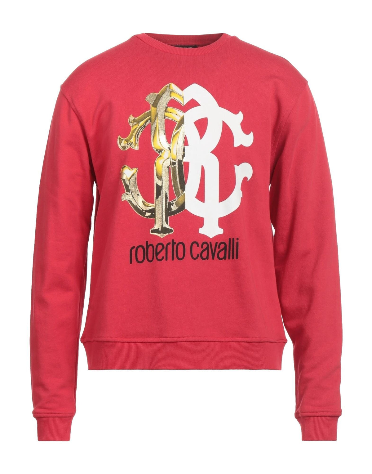 Roberto Cavalli Men's Crew Neck Logo Sweatshirt