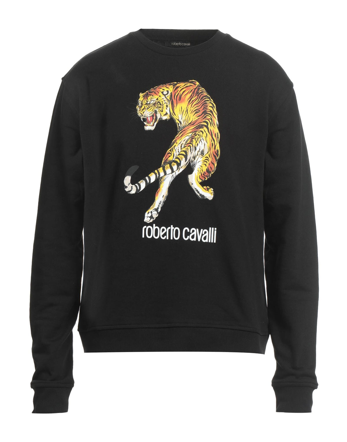 Roberto Cavalli Men's Crew Neck Logo Sweatshirt