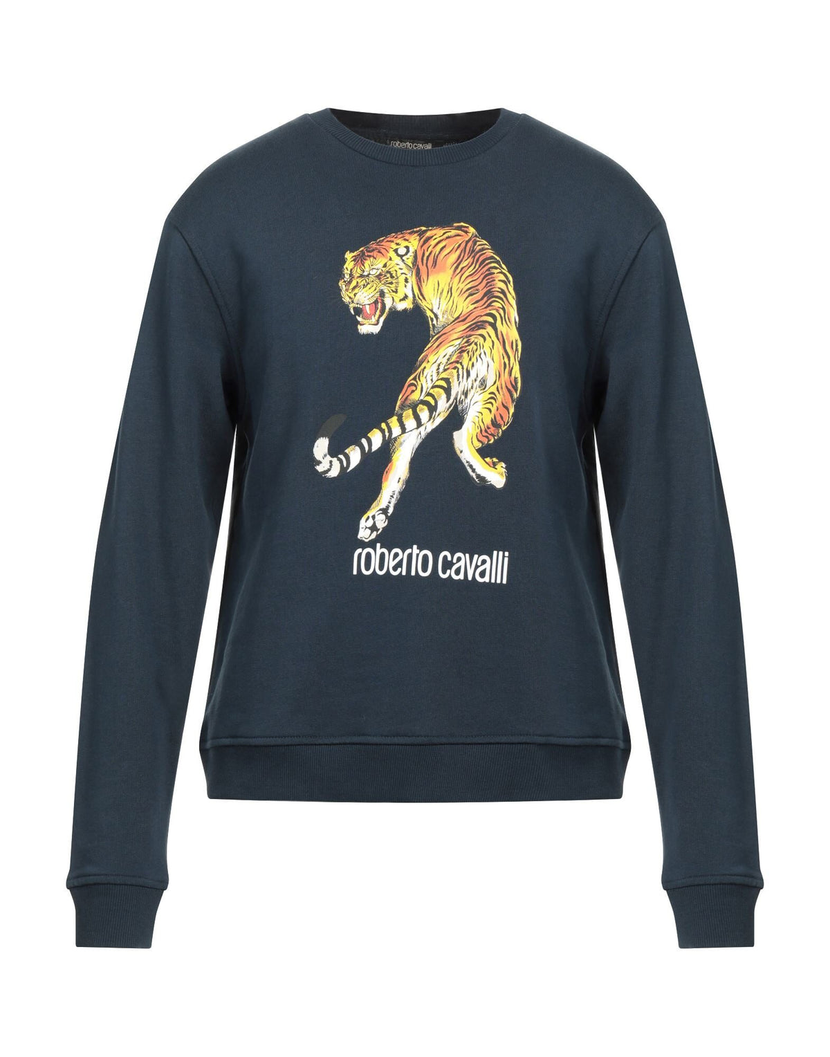 Roberto Cavalli Men's Crew Neck Logo Sweatshirt