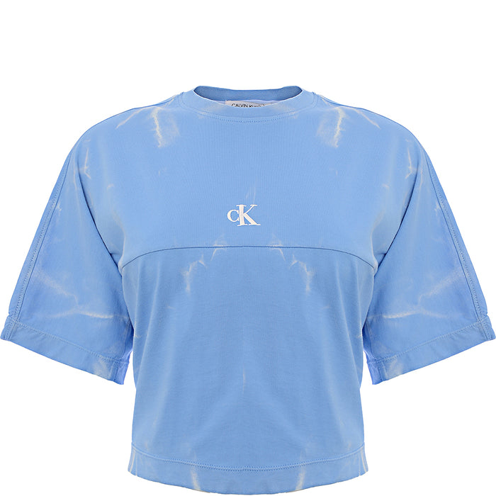 Womens Calvin Klein Lava Dye Crop in Blue