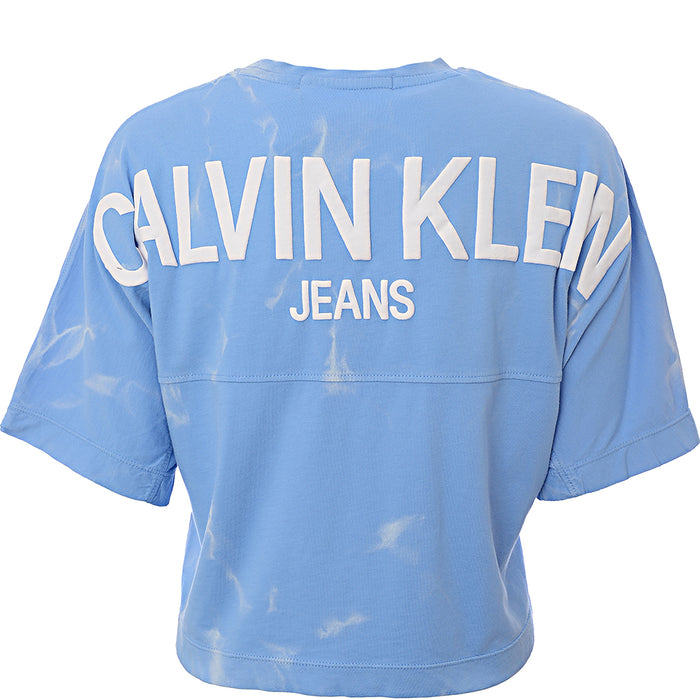 Womens Calvin Klein Lava Dye Crop in Blue