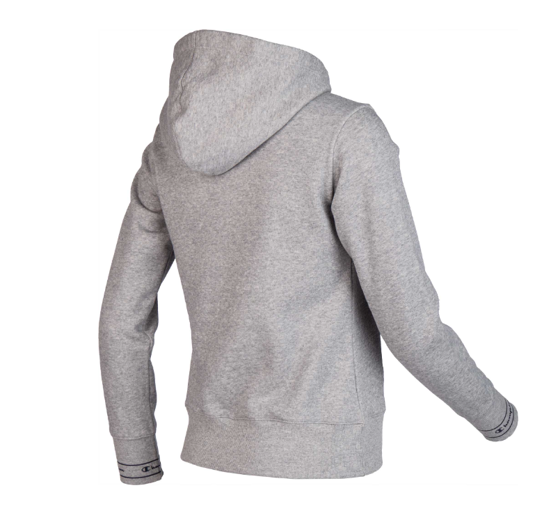Womens Champion Script Logo Hoody in Grey
