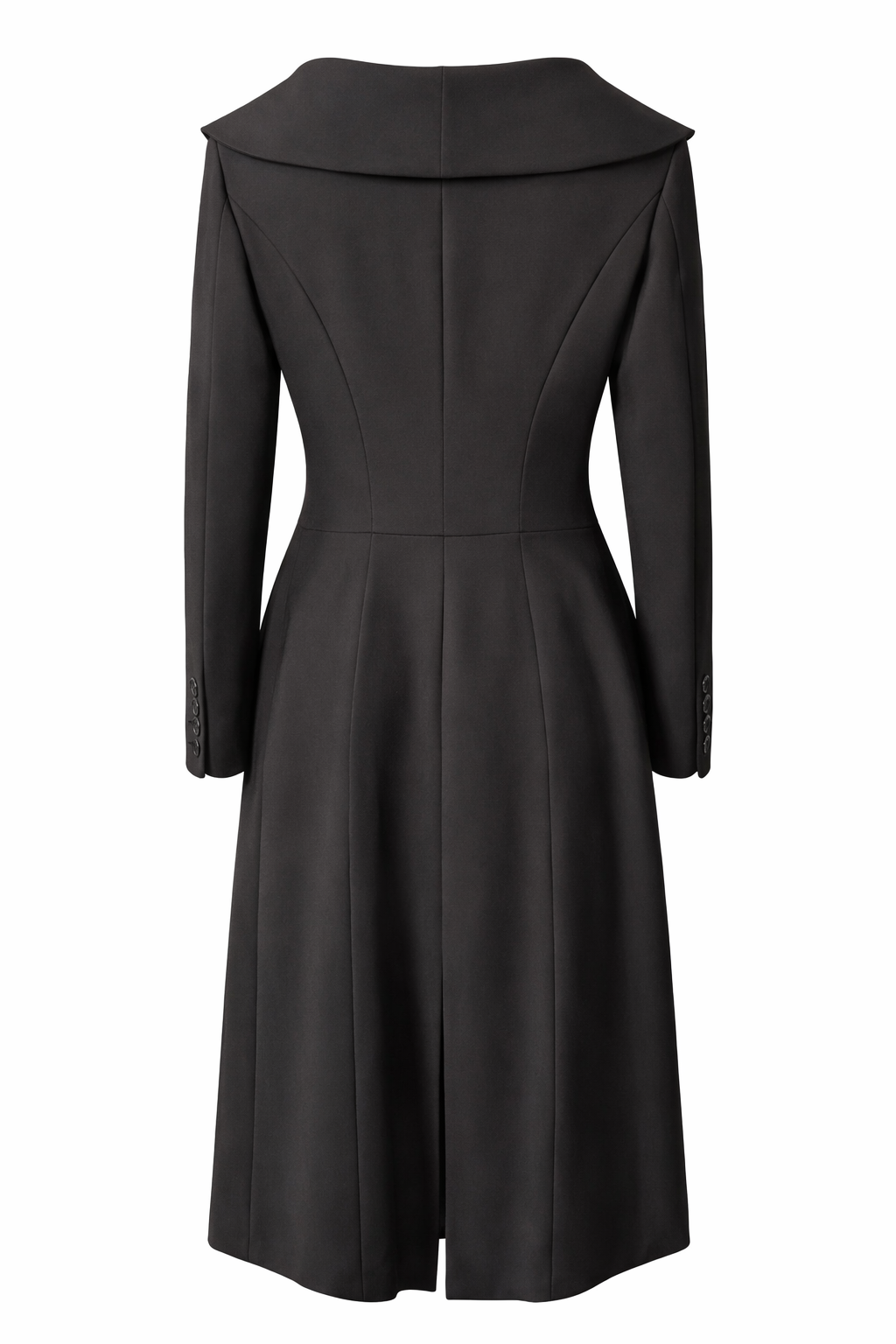 Alexander McQueen Womens Double-Breasted Coat in Black