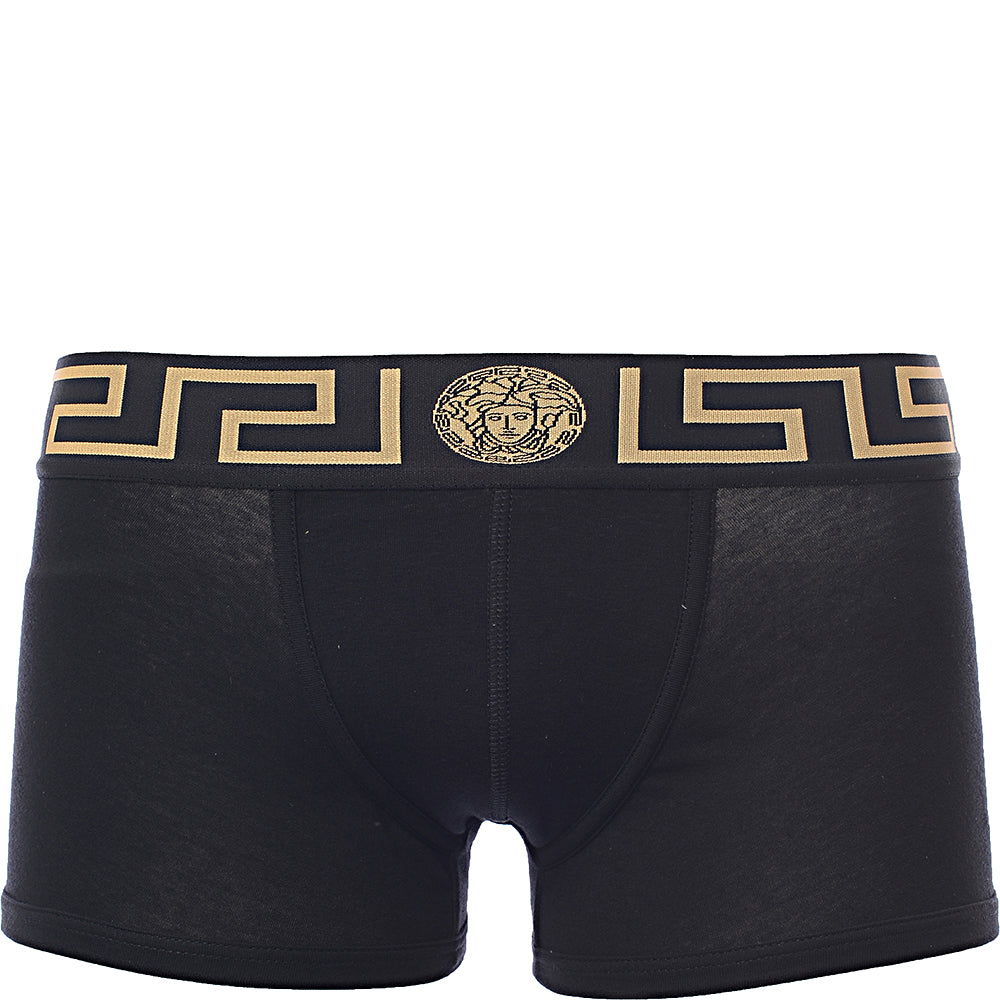 Versace Men's Elastic Logo Waistband Short Trunks