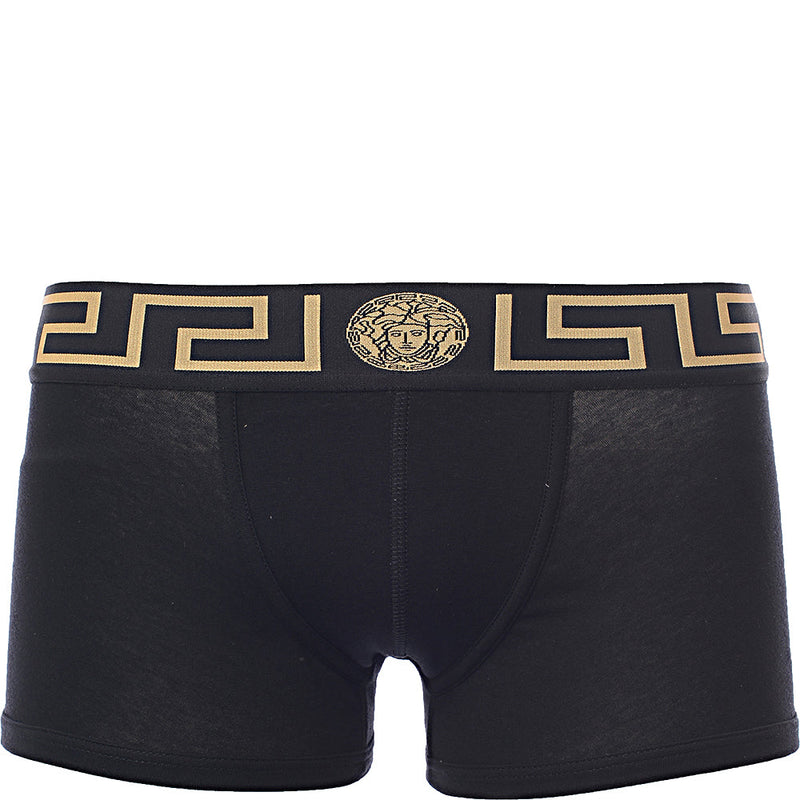 Versace Men's Elastic Logo Waistband Short Trunks