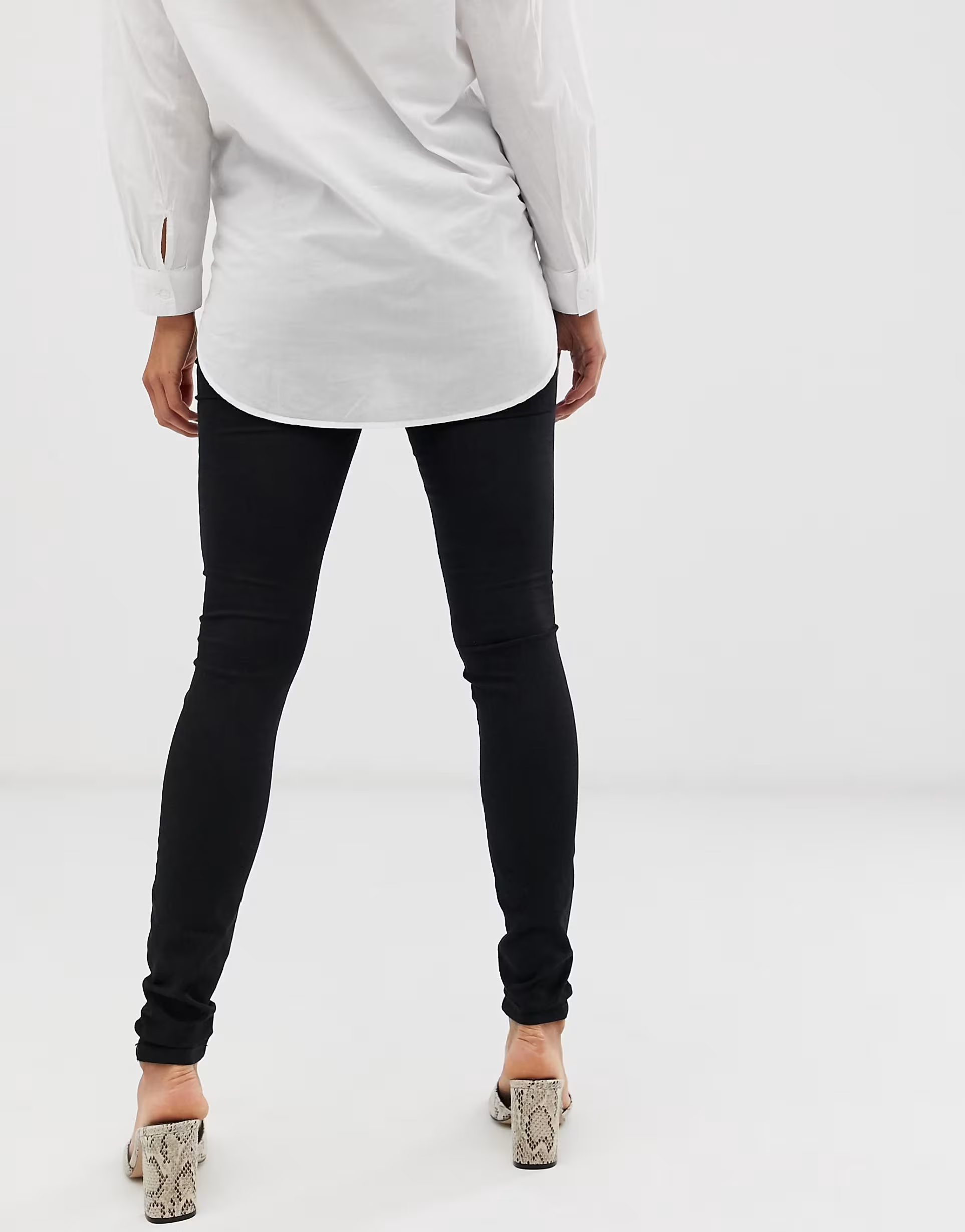 Mama.licious Womens Maternity Slim Jeans With Bump Band In Black