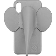 Loewe Womens Elephant Phone Cover X/Xs Shiny Grained Leather Elephant Shape Head With Crossbody Strap IPhone Case