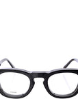 Celine Womens Thick Round Frame Opticals W/3 Silver Dots in Black