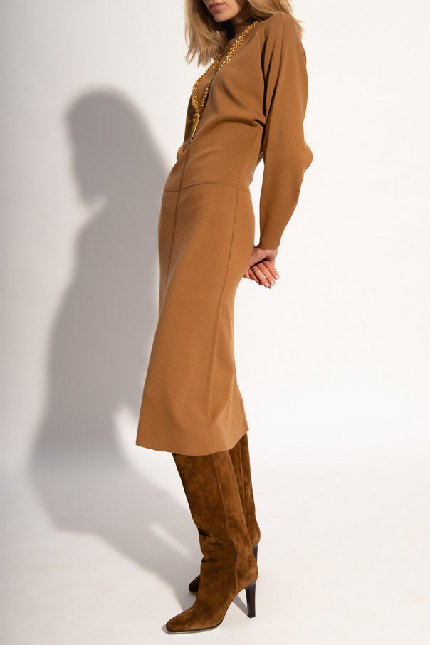 Saint Laurent Womens Dress in Brown