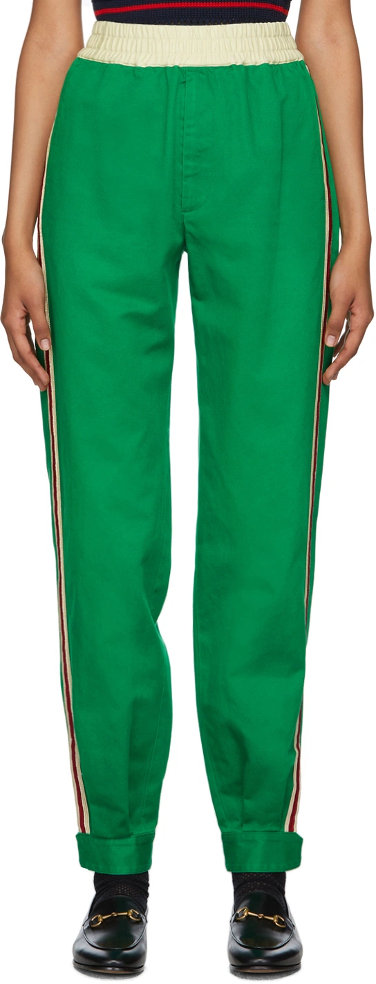Gucci Womens Trousers in Green