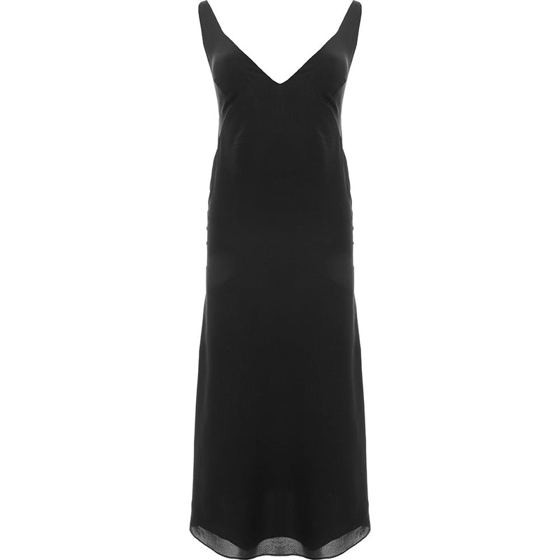 RAEY Womens Bust Cup Deep V-Neck Slip Dress in Black